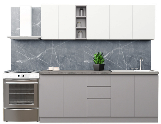 Магазин Склад Купити Онлайн: Модульна кухня довжина 2,0 м зі стільницею без ручок