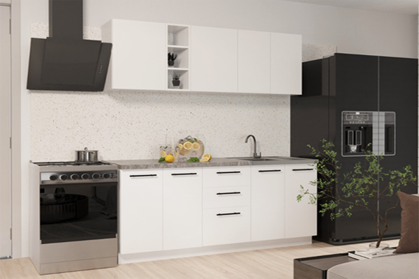 Кухня пряма збірна модульна, довжина 1,6 метри, купити онлайн замовити, інтернет магазин