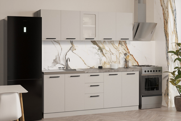 Модульна збірна пряма кухня із стільницею купити онлайн замовити інтернет магазин