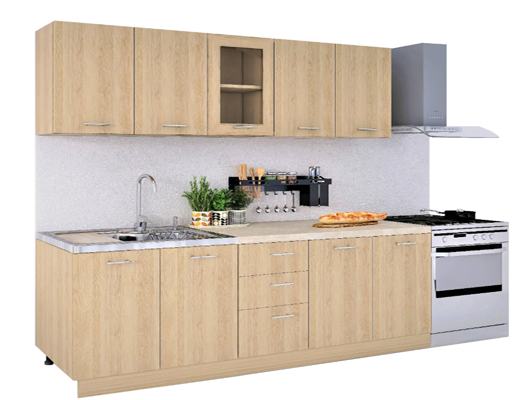 Магазин Склад Купити Онлайн: Кухня пряма модульна, довжина 1,6 метри, колір Дуб Сонома із стільницею