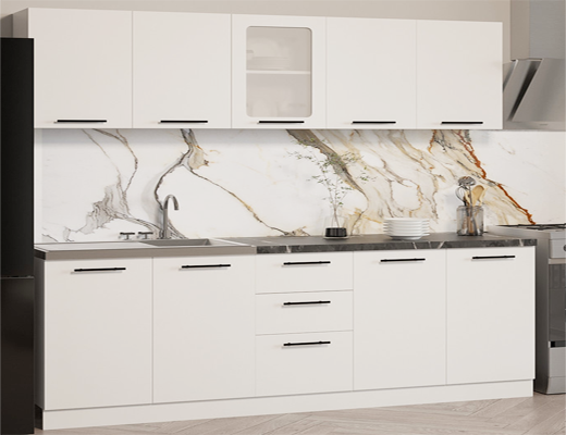 Зробити замовлення: Кухня класична, пряма модульна, довжина 1,6 метри, колір Білий із стільницею